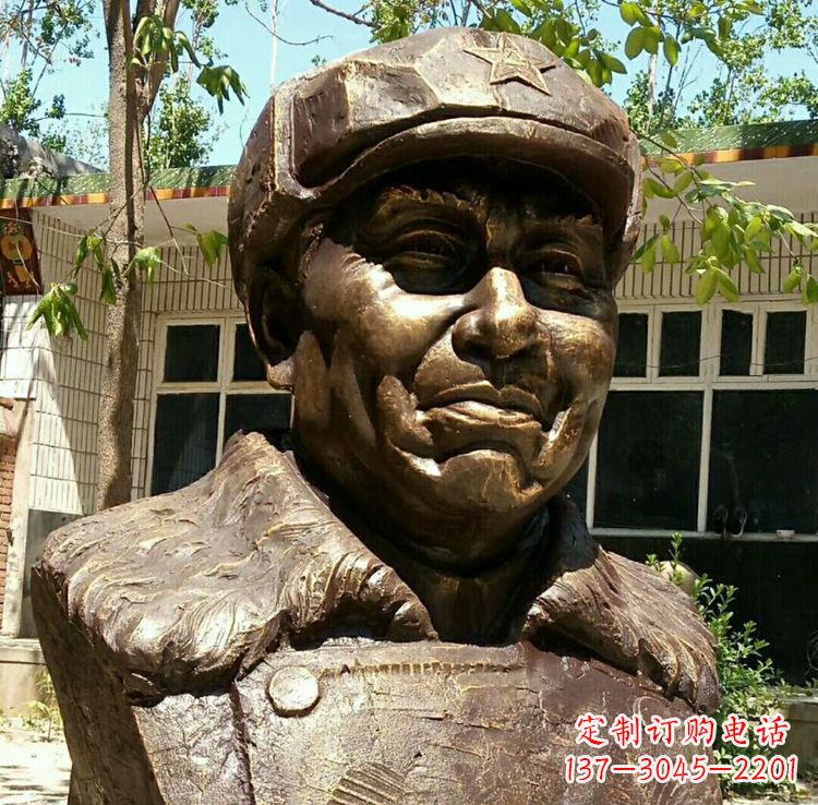 泰安校园名人朱德胸像铜雕