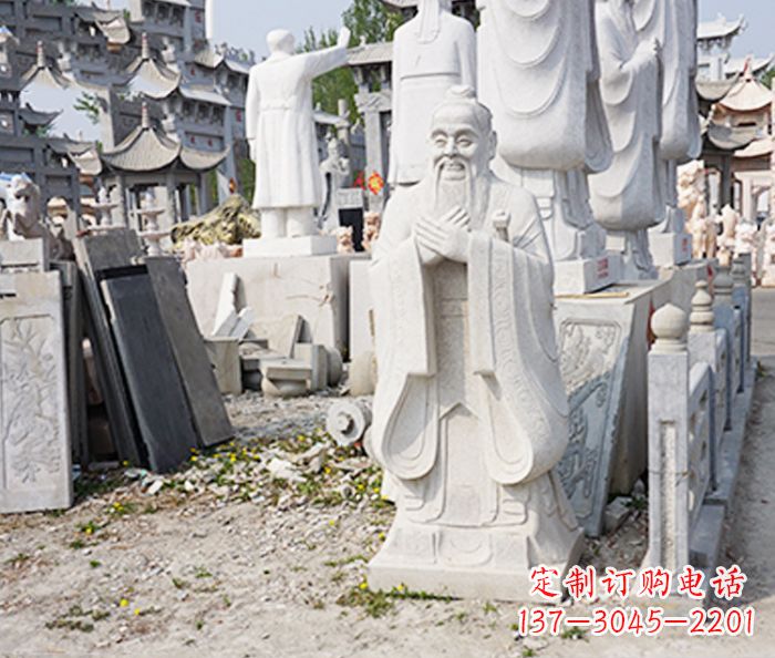 泰安校园人物孔子石雕 (3)