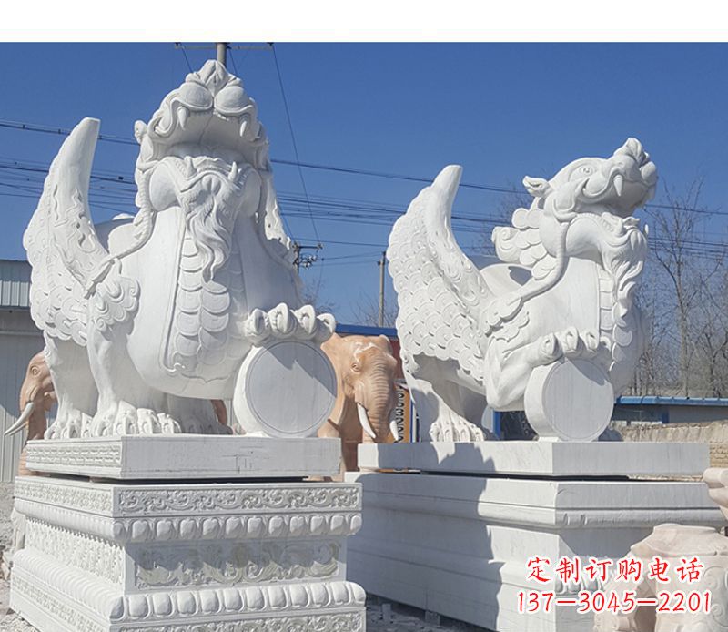泰安獬豸法院门口神兽石雕