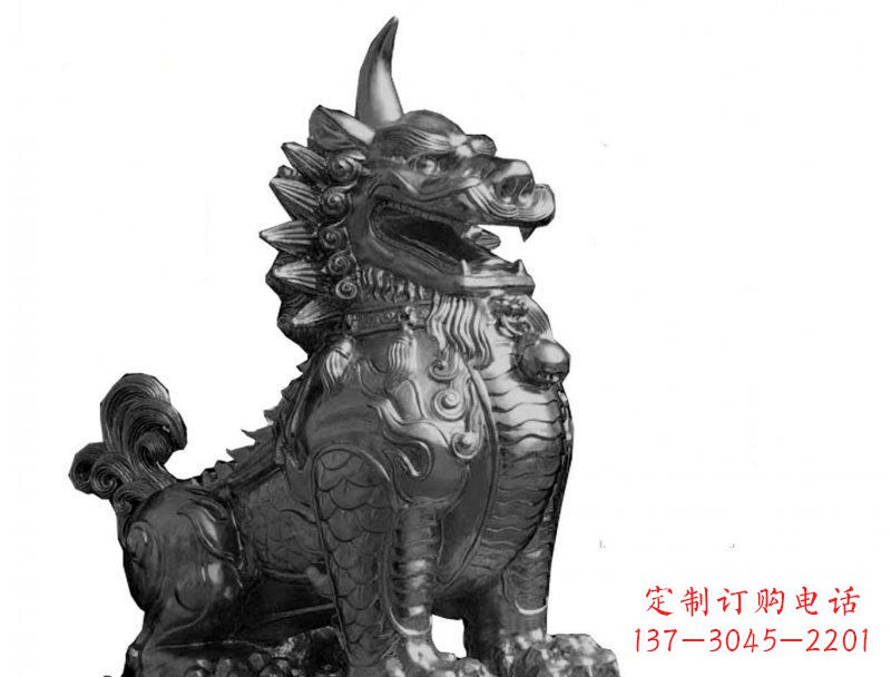 泰安獬豸法院景观铜雕