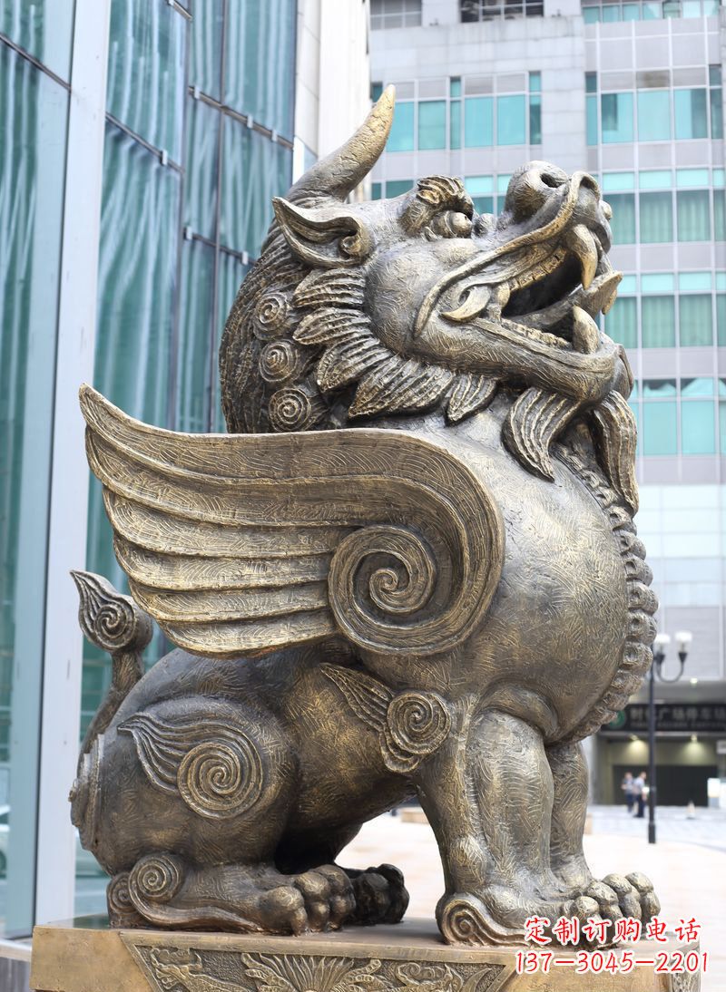 泰安獬豸古代神兽铜雕