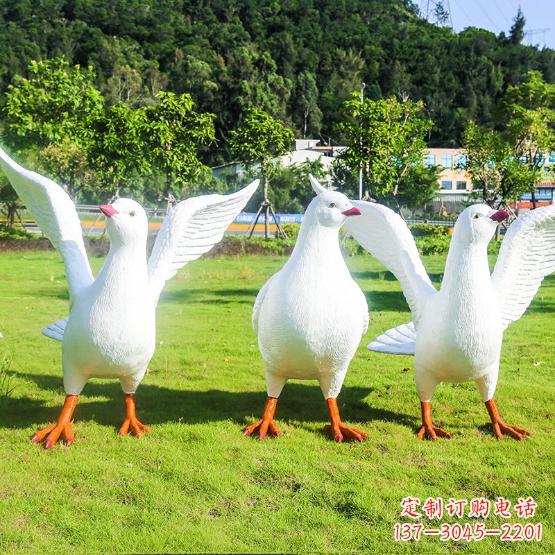 泰安信阳师院和平鸽雕塑
