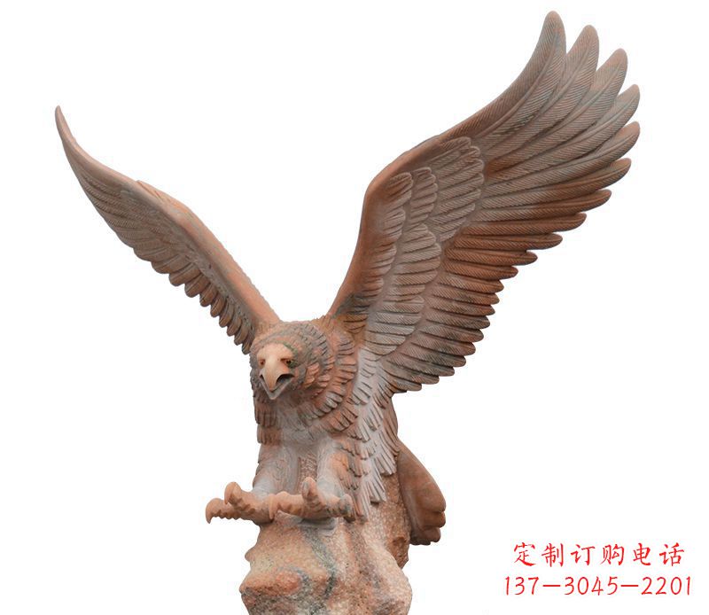 泰安雄鹰展翅石雕