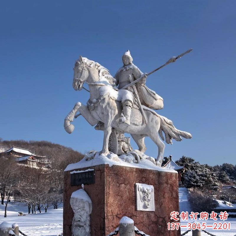 泰安薛仁贵骑马雕像-中国历史名人唐朝名将景区景观雕塑