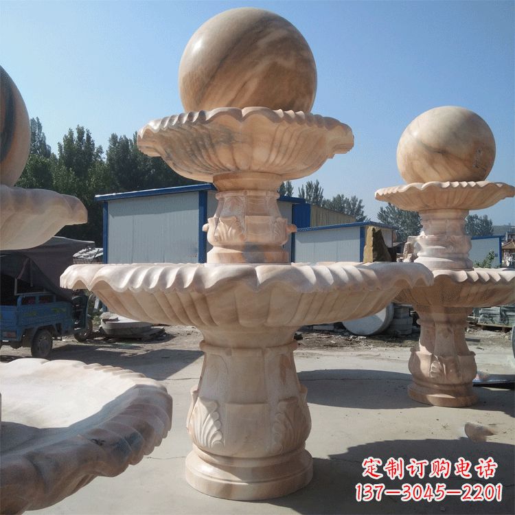 泰安一米的喷泉石雕