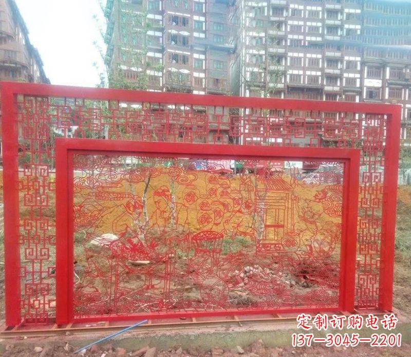 泰安迎春福字剪纸雕塑