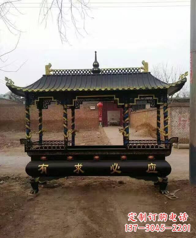 泰安有求必应方形香炉铜雕