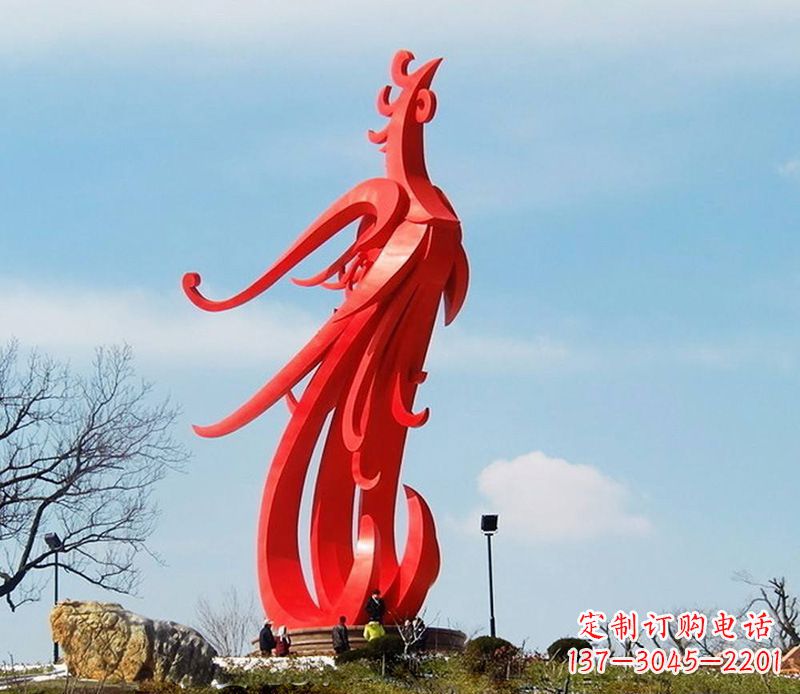 泰安园林不锈钢凤凰雕塑