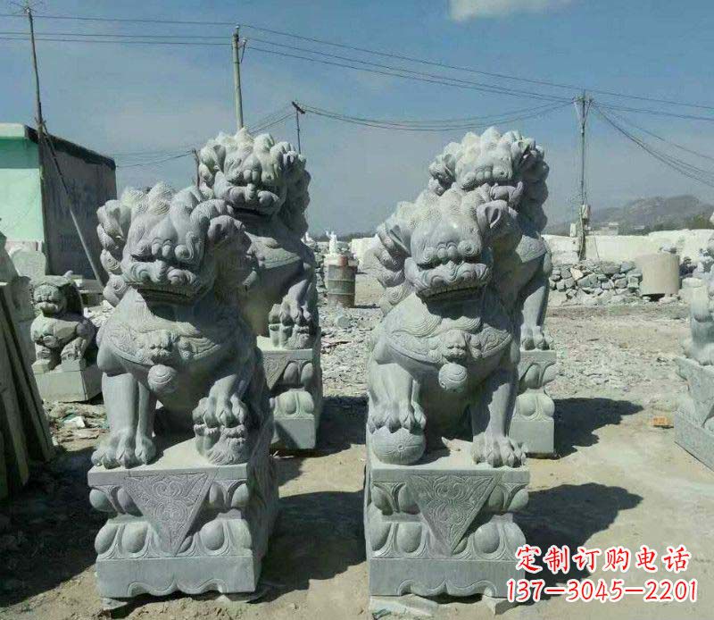 泰安园林仿古狮子景观石雕