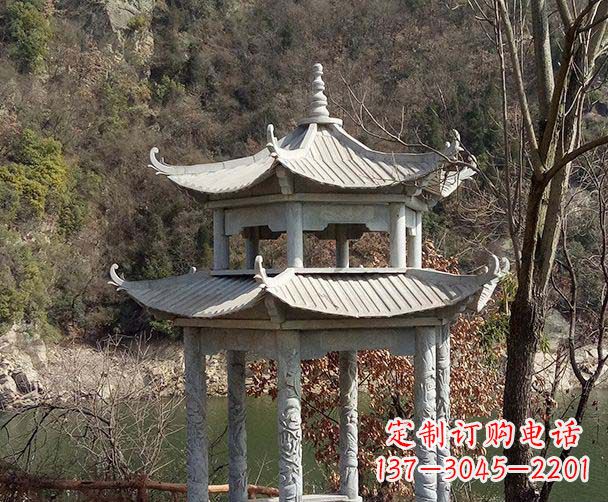 泰安园林仿古双层石雕凉亭