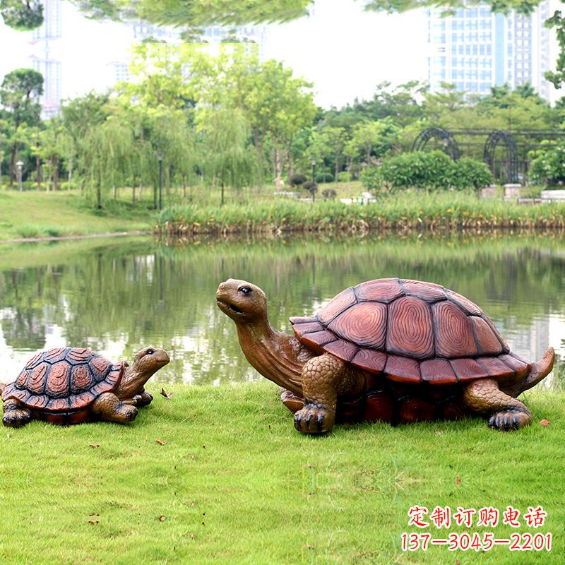 泰安园林仿真乌龟玻璃钢池塘湖泊水景雕塑摆件