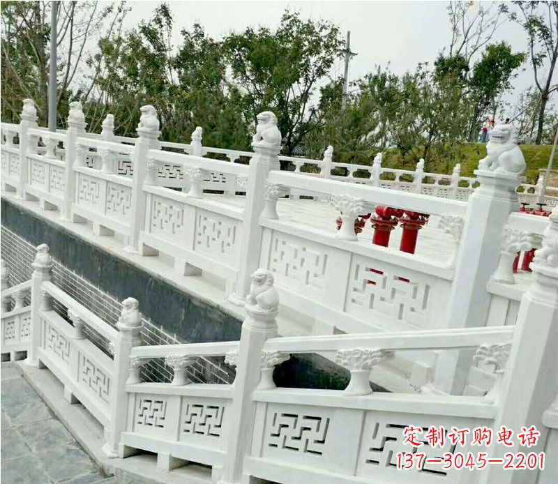 泰安园林汉白玉栏板景观石雕 (2)