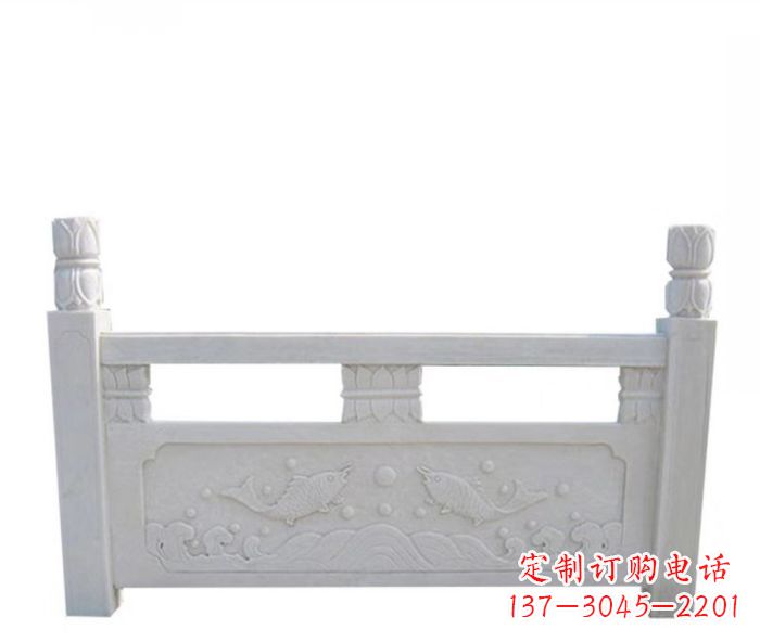 泰安园林汉白玉石浮雕栏板