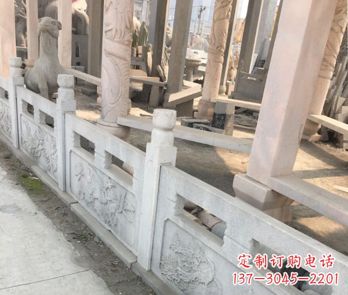 泰安园林景观大理石浮雕栏板石雕
