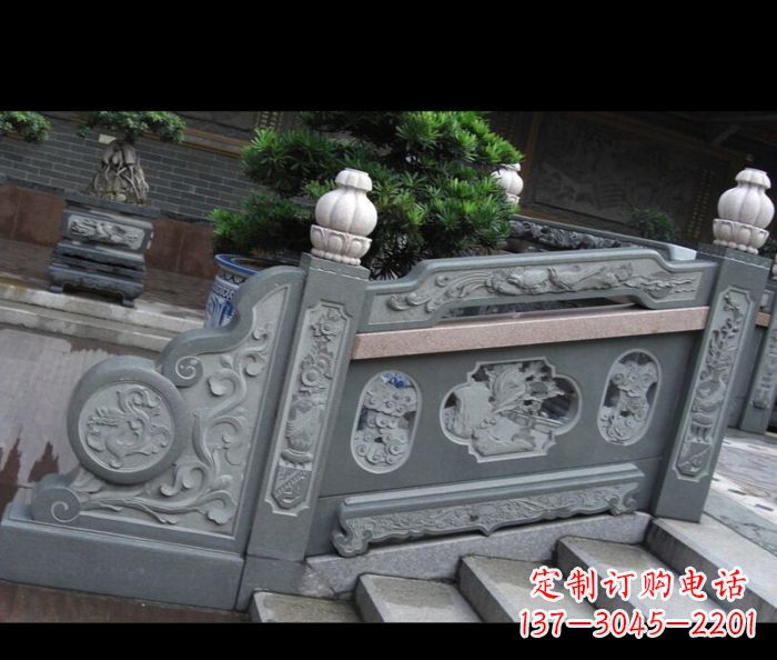 泰安园林景观大理石栏板雕塑 (6)