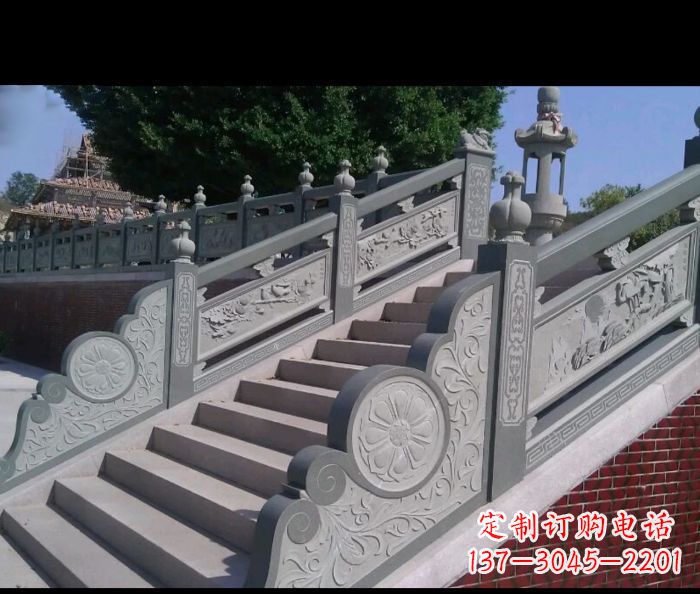 泰安园林景观大理石栏板雕塑 (4)