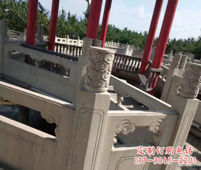 泰安园林景观大理石桥栏板石雕 (3)