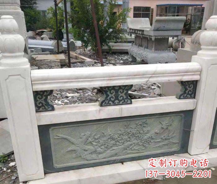 泰安园林景观大理石桥栏板石雕 (2)