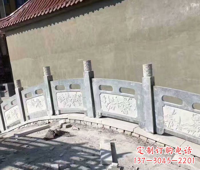 泰安园林景观大理石桥栏板石雕 (5)