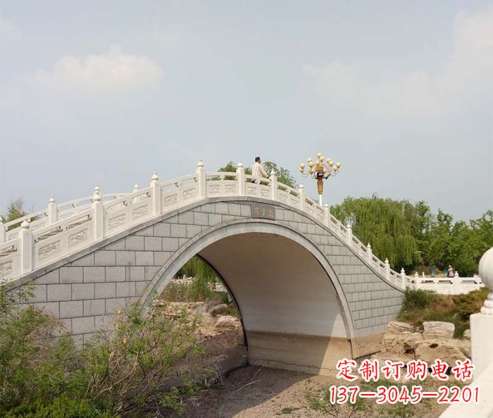 泰安园林景观大理石桥栏板石雕 (6)