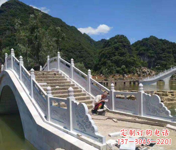 泰安园林景观大理石桥栏板石雕_1