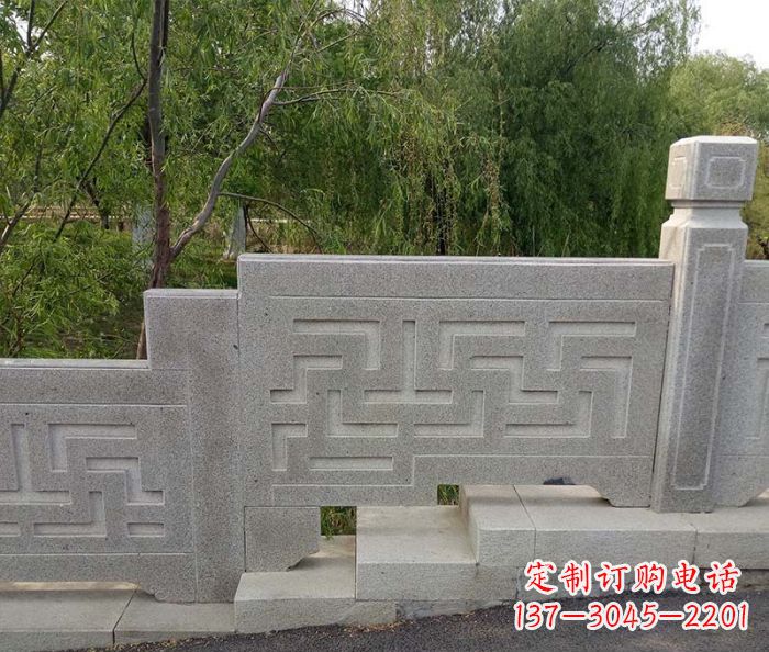泰安园林景观大理石桥栏板石雕 (7)