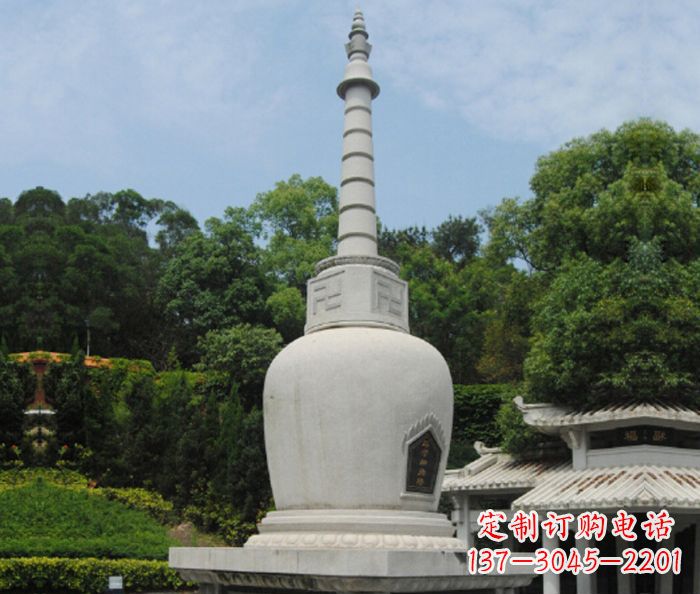 泰安园林景观大理石舍利塔石雕