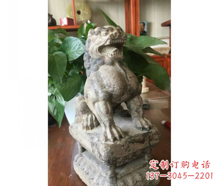 泰安园林景观大理石狮子石雕