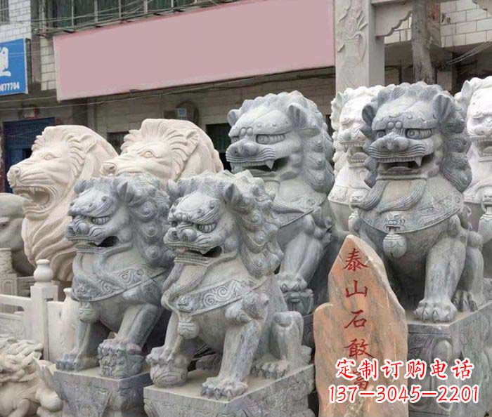 泰安园林景观仿古狮子石雕