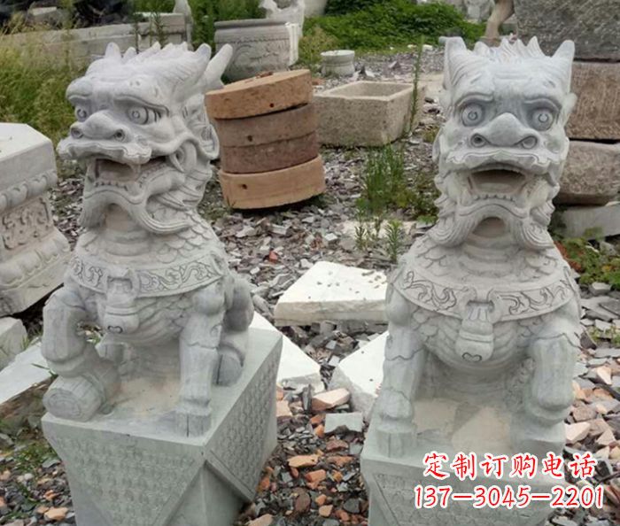 泰安园林景观仿古麒麟石雕