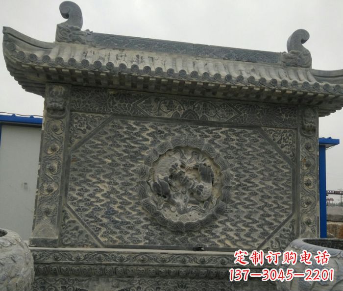 泰安园林景观仿古石雕影壁