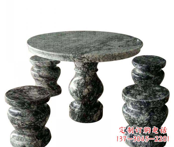 泰安园林景观圆形石桌凳