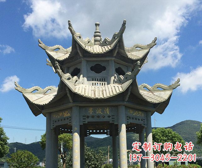 泰安园林凉亭景观石雕