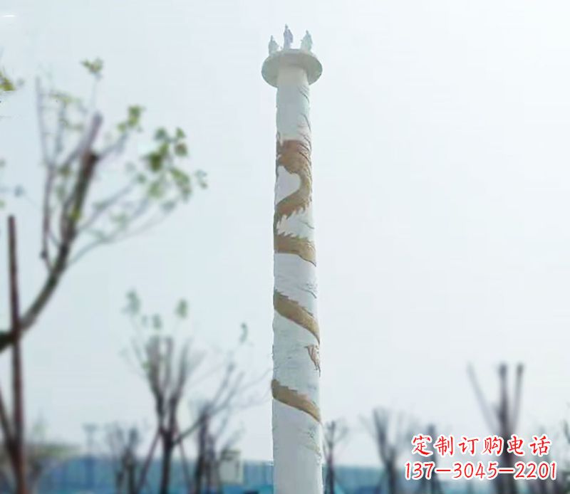 泰安园林龙柱景观不锈钢