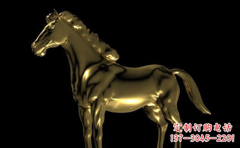 泰安园林马动物景观铜雕