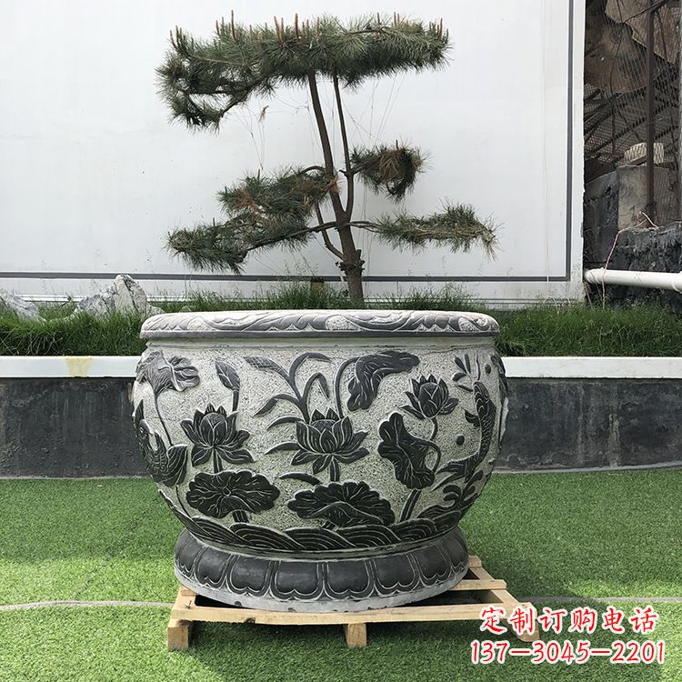 泰安园林石雕水缸