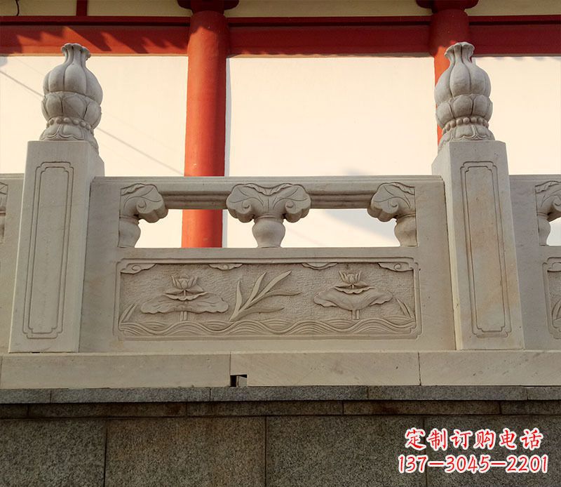 泰安园林石浮雕栏板景观石雕 (2)