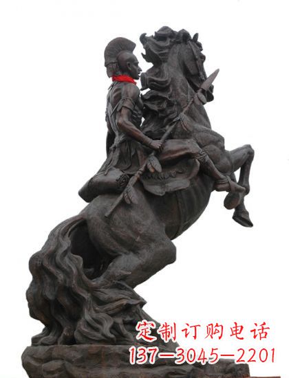 泰安战士与马 铸铜雕塑
