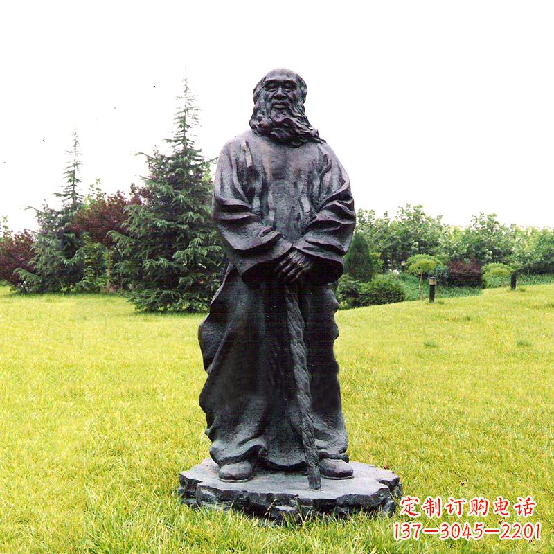 泰安张大千铜雕像-公园近代名人著名人物雕塑