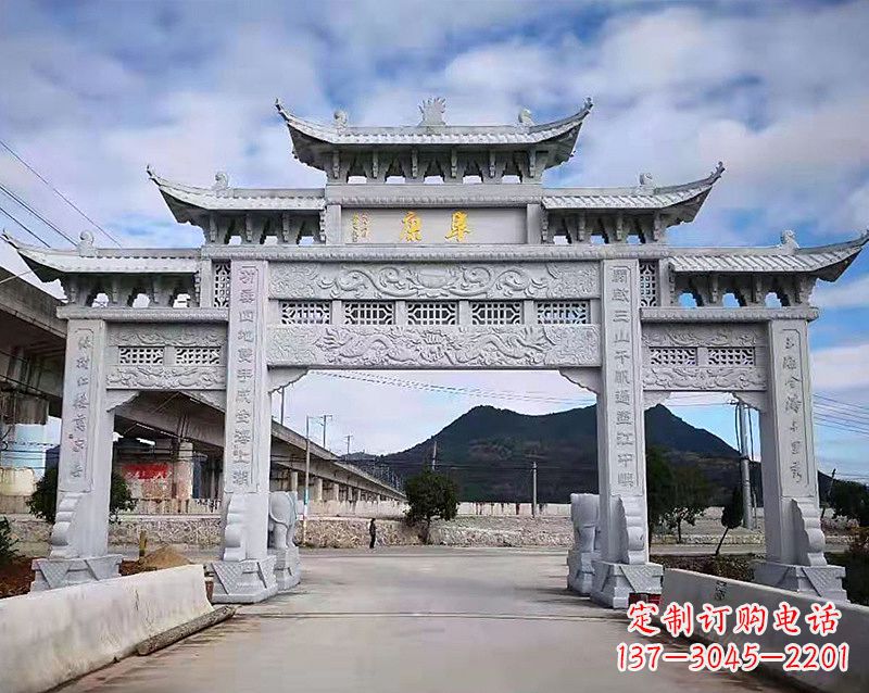 泰安张掖石雕牌坊雕刻
