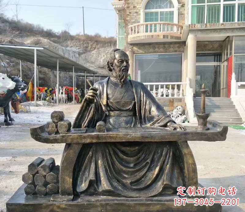 泰安张仲景铜公园雕