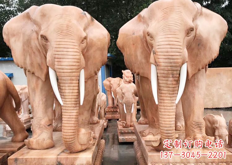 泰安招财大象石雕