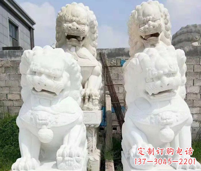 泰安招财动物汉白玉狮子石雕