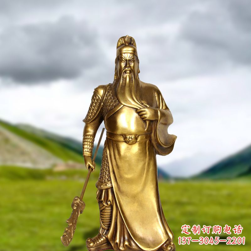 泰安招财关公铜雕像