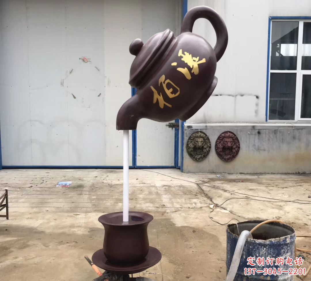 泰安招财进宝茶壶喷泉景观雕塑
