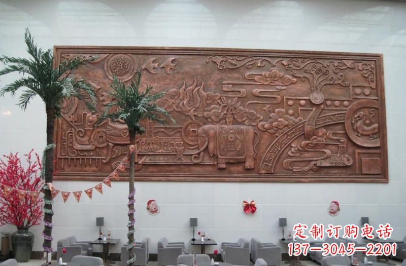 泰安招财进宝大象铜浮雕