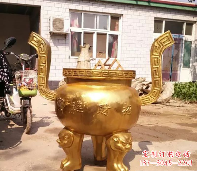 泰安招财进宝香炉铜雕