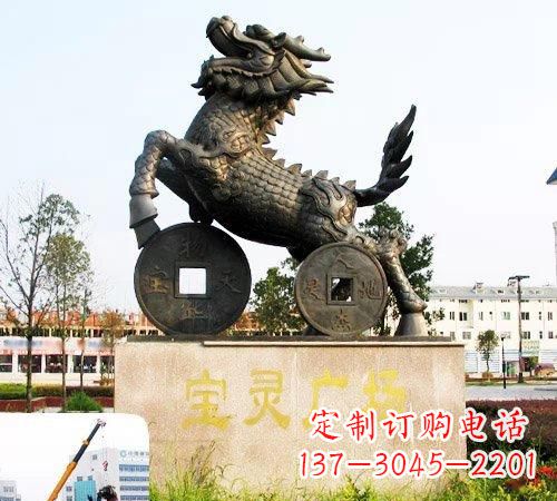 泰安招财麒麟铜雕