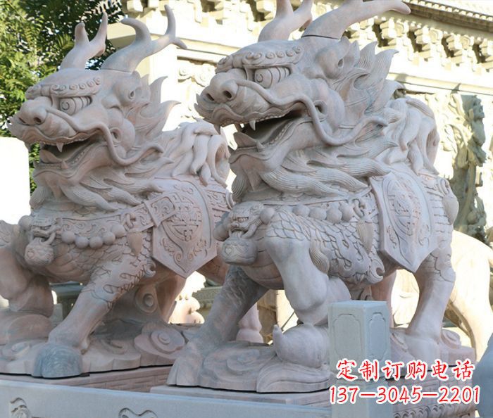 泰安招财瑞兽麒麟石雕 (2)