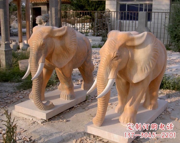泰安招财石雕大象